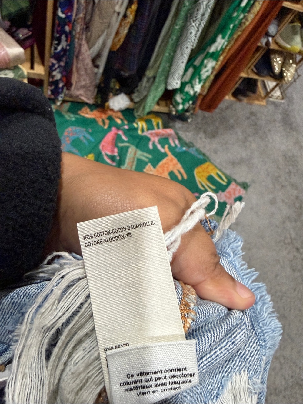 NWT Free People Surf’s Up Parker Wrap Skirt Denim Distressed 26 - Picture 8 of 8